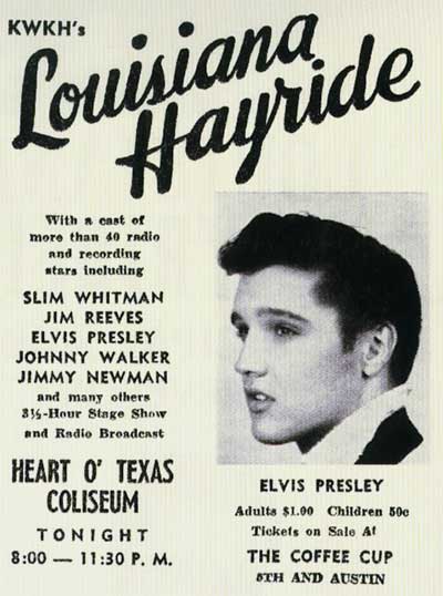 A poster from the Louisiana Hayride.