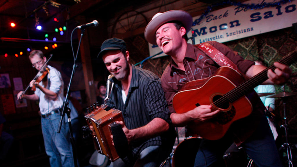 A swamp pop band plays at Blue Moon Saloon.