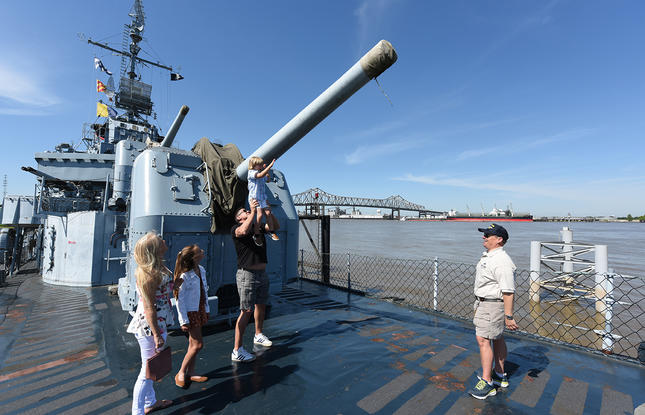 USS KIDD in Baton Rouge