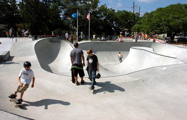 Kids at a Skate Park