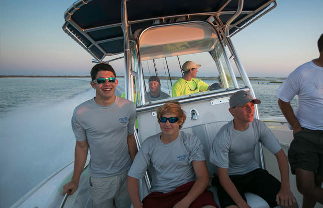Deep sea fishing off the coast of Louisiana.