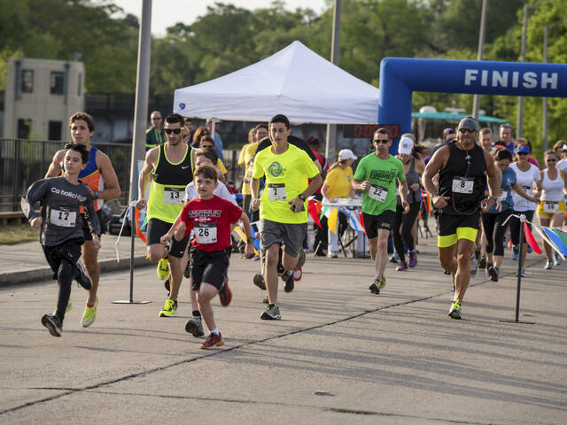 All ages participate in the 5K run and 1K Fun run