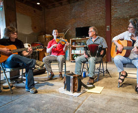 Cajun music jam session at the Wetlands Acadian Cultural Center in Thibodaux