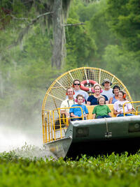 Take an airboat ride through the Louisiana swamps.